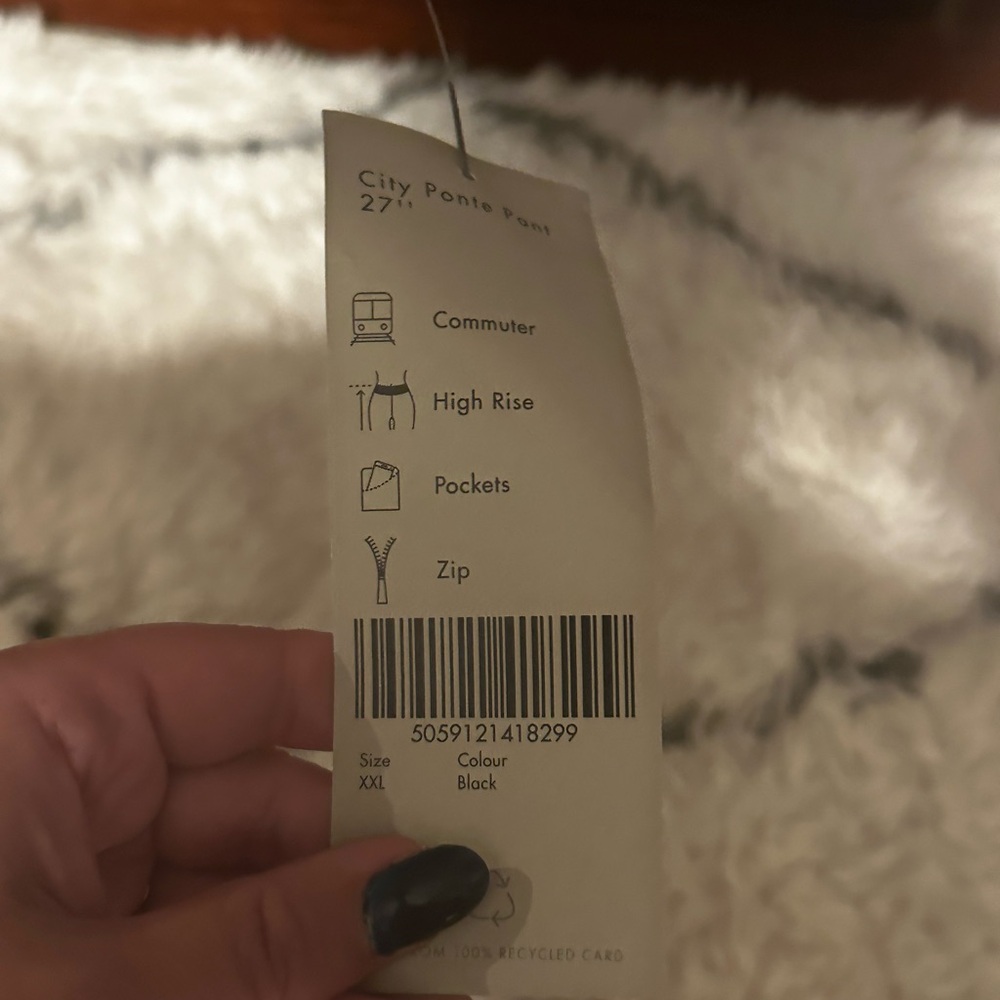 NWT Sweaty Betty - City Ponte Pants - XXL - black - Picture 2 of 3